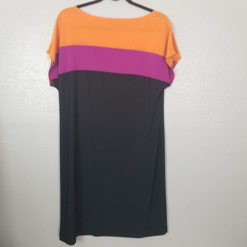 Tiana B. Color Block Stretch Jersey Dress L Career - Picture 4 of 6